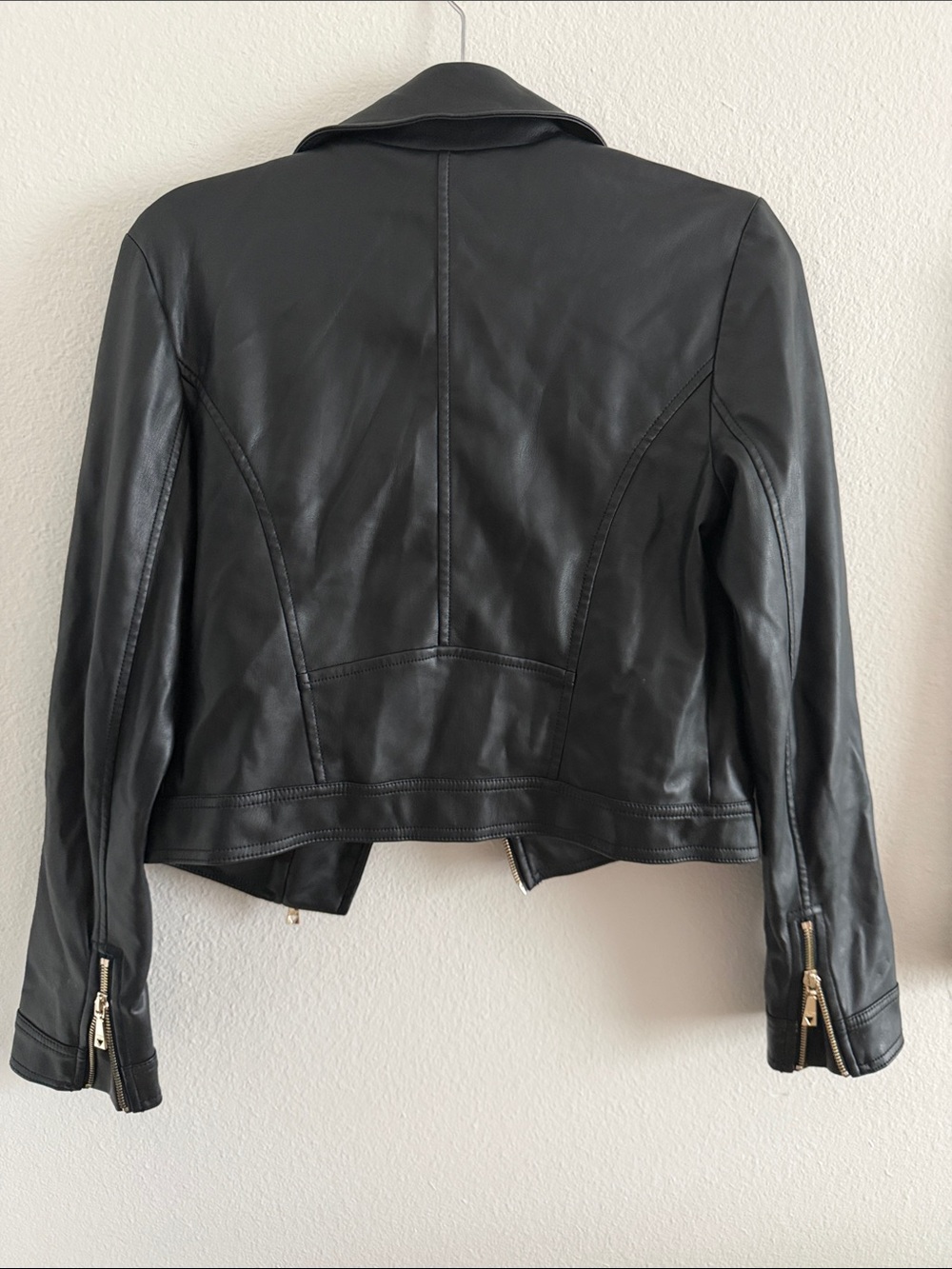 Guess Black Faux Leather Moto Jacket - Picture 8 of 9